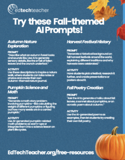 Fall-Themed AI Prompts for teachers.